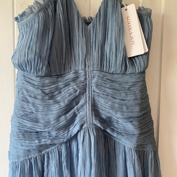 SHONA JOY — LAUREN CROSS FRONT MIDI DRESS - DUSTY BLUE - Picture 6 of 10